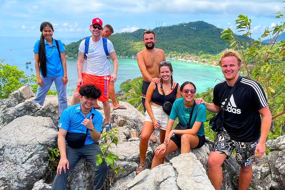 treasure island challenge tour guides guests hill top